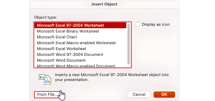 Een object uit een bestand invoegen in PowerPoint